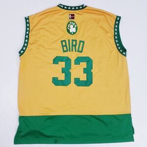 Majestic Hardwood Classics NBA Vintage Boston Celtics Larry Bird 33 Jersey